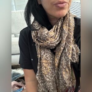 Talula Brown and Gold Animal Print Wrap